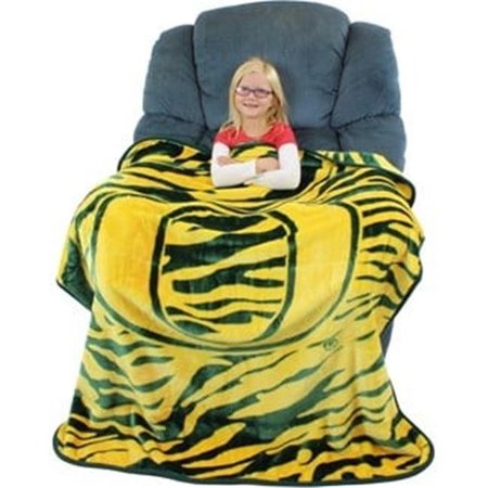 MOMENT-IN-TIME Collegecovers  Oregon Ducks Raschel Throw Blanket - 50 x 60 MO51963